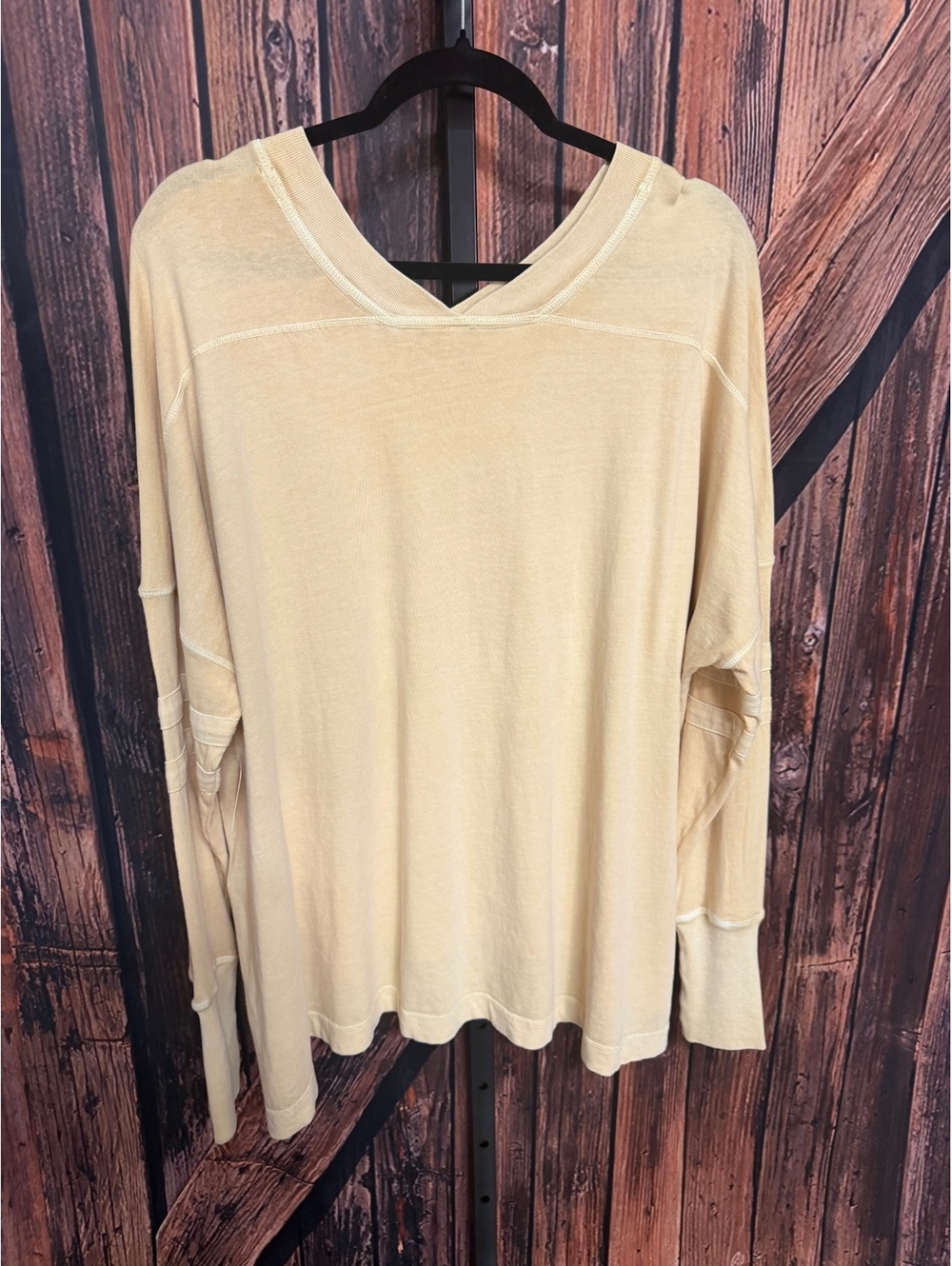 Free People movement oversized V-Neck Long Sleeve Sweater Size S